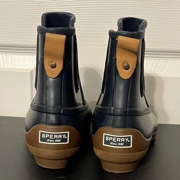 Sperry Women’s Syren Cove Navy and Brown Rain Boot - Picture 4 of 5